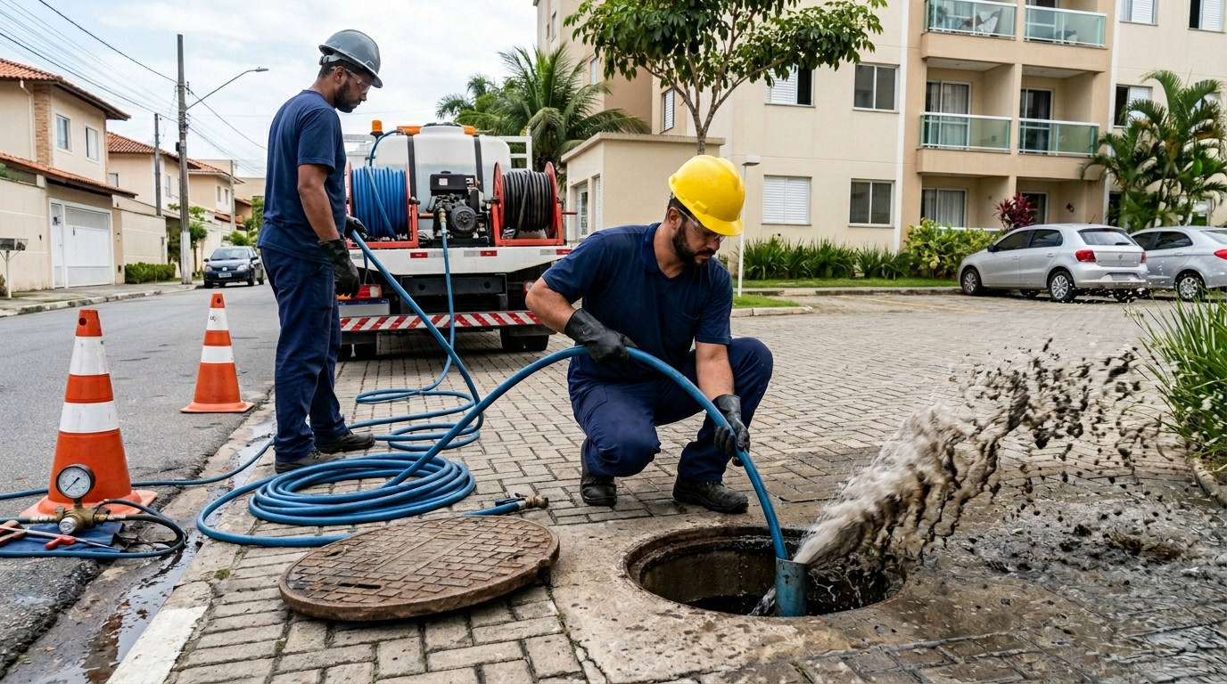 Desobstrução com Alta Pressão no Centro, Juiz de Fora‑MG