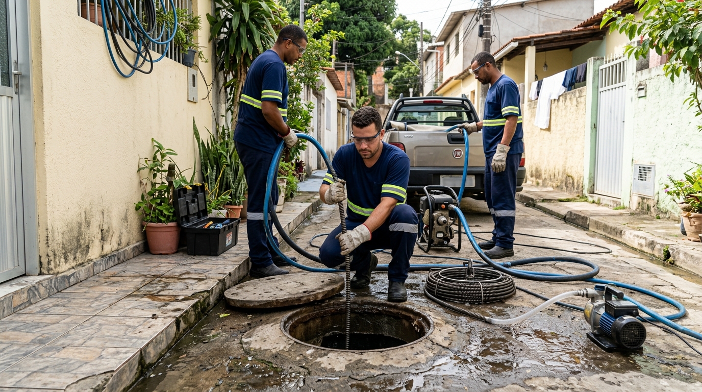 Desentupimento de Esgoto com Hidrojateamento em Juiz de Fora‑MG